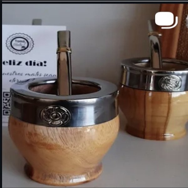 Mates artesanales de madera y acero